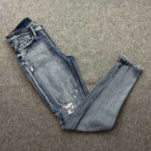 Judy Blue Boyfriend Fit Jeans Women's Size 27 Mid Rise Distressed Denim